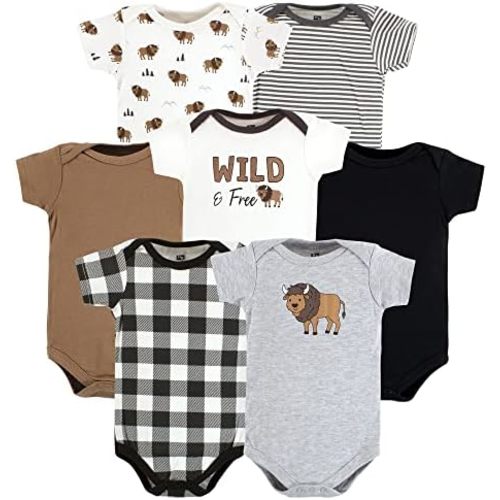 Hudson Baby Unisex Baby Cotton Bodysuits 7-pack