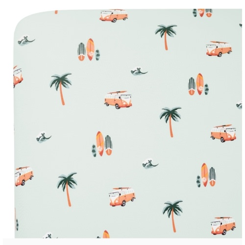 Crib Sheet in Dew Surf