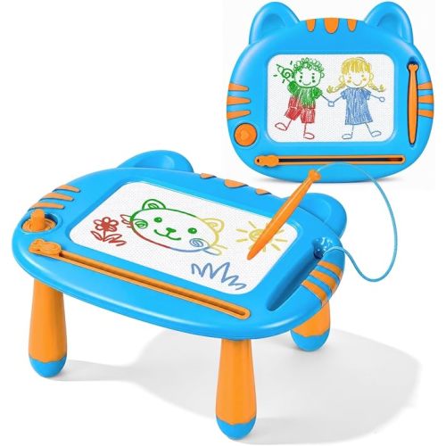 Hirger Magnetic Drawing Board: Toddler Toys Age 1-3, Doodle Pad Learning Educational Toys for 1 2 3 Year Old, Birthday Gift for Babies 12 Month+