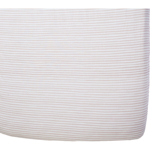 Stripes Away Organic Crib Sheet, Petal - Pehr Sheets | Maisonette