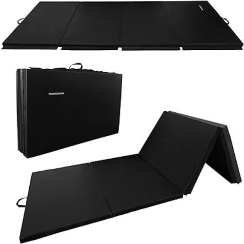 All Purpose 4'x8'x2" Extra Thick High Density Anti Tear Gymnastics Gym Folding Exercise Aerobics Mats, Multiple Colors Available