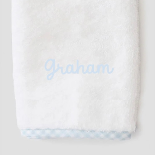 Weezie Blue Gingham Burp Cloths (pair)