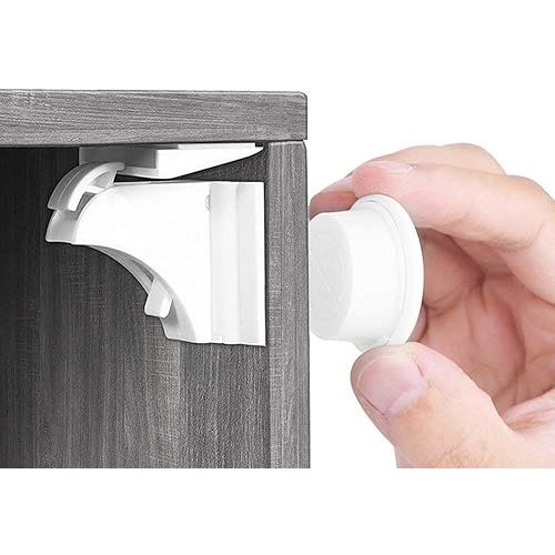 Child Safety Magnetic Cabinet Locks(20 Locks + 3 Keys), Baby Proof, No Tools Or Screws Needed - Norjews