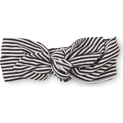 Printed Adjustable Bow Headband, Jet Black - Tea Collection | Maisonette