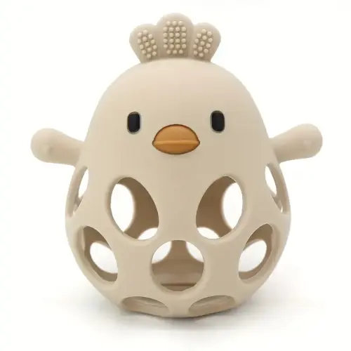 Hand Grabbing Ball And Ringing Toys, Hollowed Out Chicken Teething Toys, Baby Teether Toys