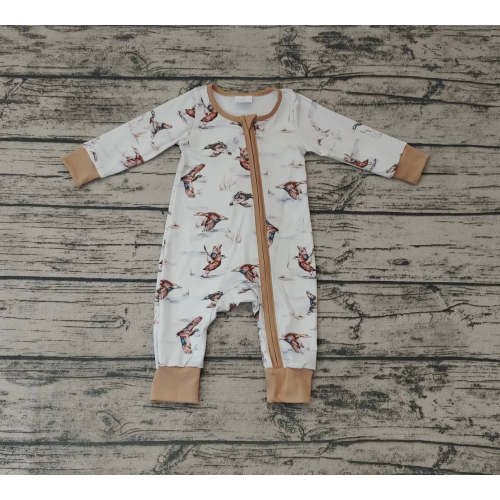 Duck white & tan zippy - Preorder
