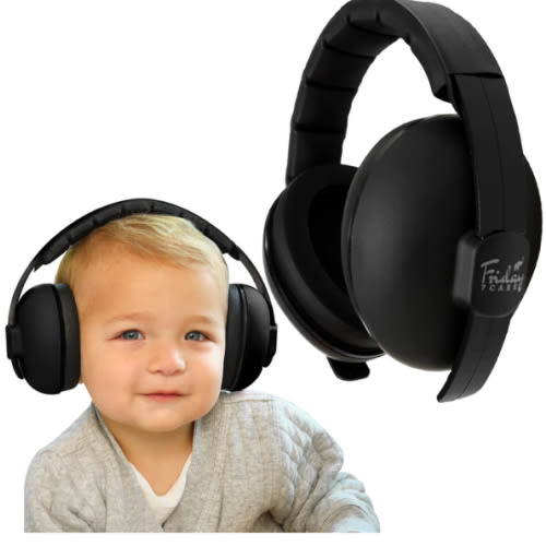Baby Headphones - Baby Ear Protection, Noise Cancelling Headphones with Adjustable Headband for Ages 0-24 Months, Black
