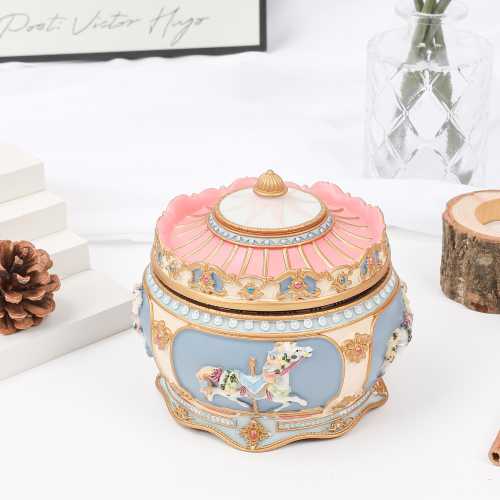 Personalized illuminated carousel music box, Engraved ballet girl music box, Anniversary gift, Personalized birthday gifts,Christmas gifts