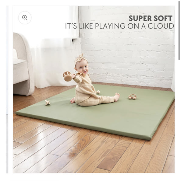 Stylish Vegan Leather Baby Play Mat - Soft, Easy to Clean Floor Mat Cr – ZICOTO
