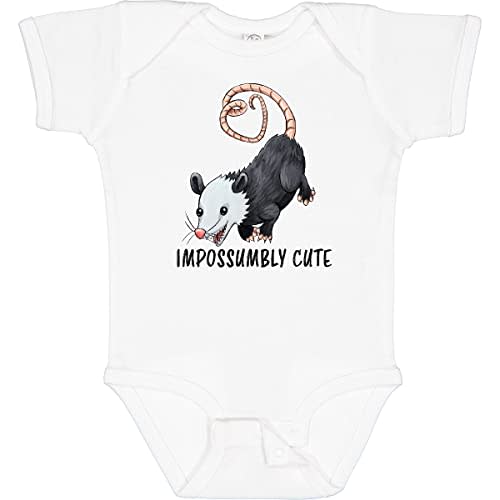 inktastic Impossumbly Cute- Possum Pun Baby Bodysuit