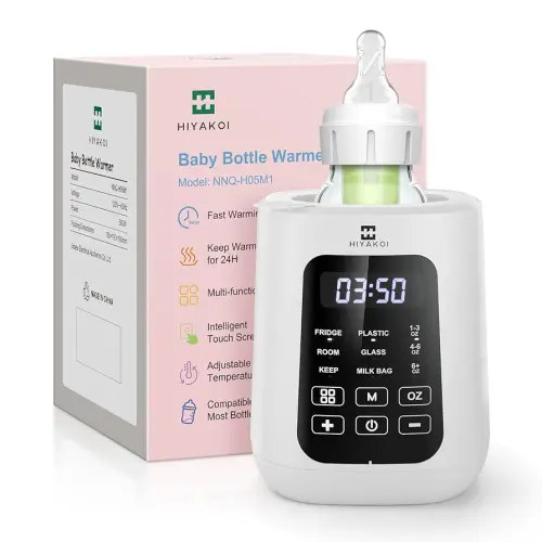 Bottle Warmer, HIYAKOI Baby Bottle Warmer for Breastmilk or Formula, Water Bath Technology with Accurate Temperature Control, Automatic Shut-Off, Bottle Warmer for All Bottles
