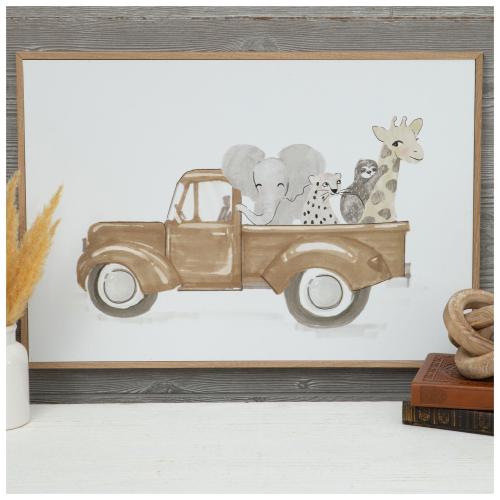 Animals In A Truck Wood Wall Decor