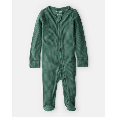 Baby Solid Print PurelySoft Long-Sleeve Sleep & Play Pajamas - Green - Carter's | Carter's