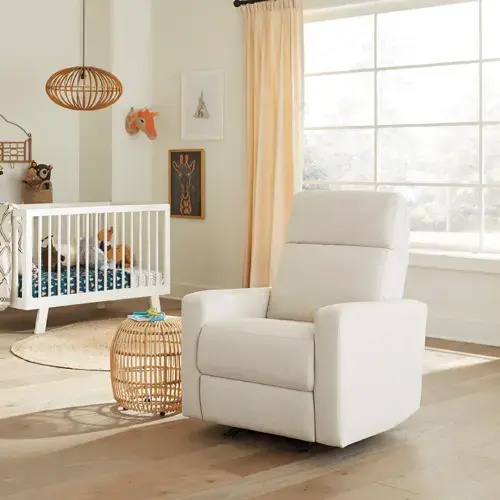 Luxury Power Nursery Glider Recliner (Ivory) - Nurture&