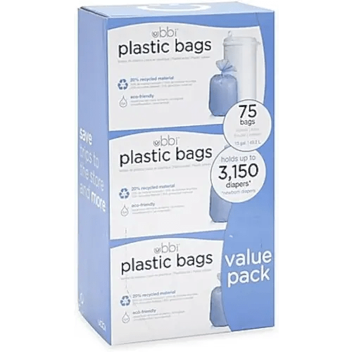 Ubbi Diaper Pail 75-Count Value Pack Plastic Bags (3 Pack)