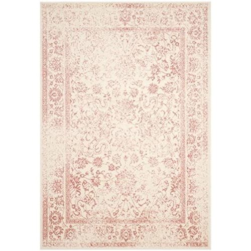 SAFAVIEH Adirondack Collection 8' x 10' Ivory / Rose ADR109H Oriental Distressed Non-Shedding Living Room Bedroom Dining Home Office Area Rug - Ivory/Rose