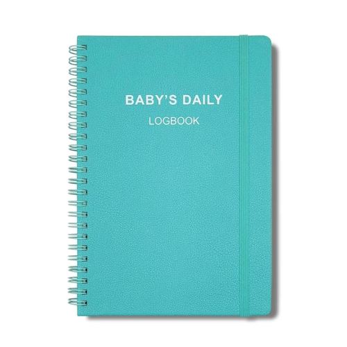 Baby's Daily Log Book - Baby Care Planner for Newborns with 152 Easy to Fill Pages,Tracking Feed,Sleeping,Diaper,Awake Time to take Good Care of Your Newborn Baby's - Teal PU Cover