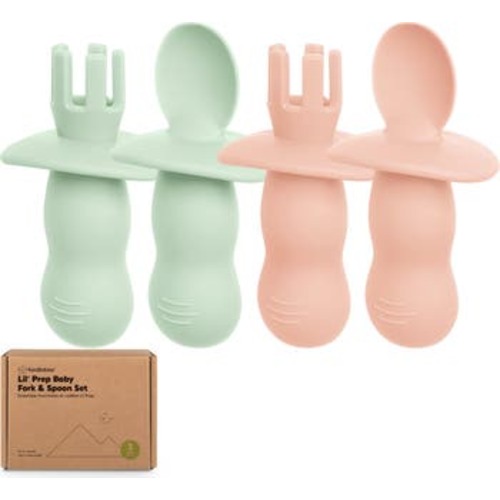 2-Sets Prep Baby Spoons & Forks Set