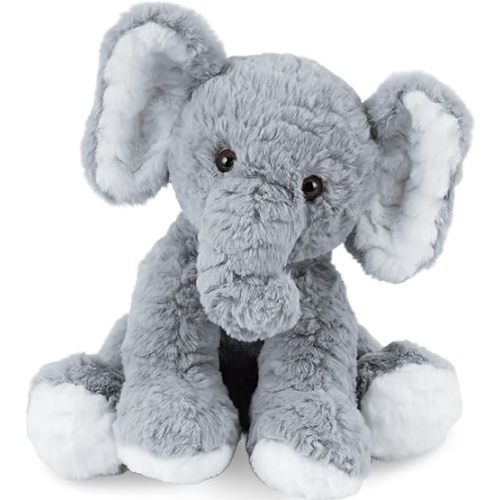 Elephant Stuffed Animals Soft Plush Toy for Baby Girls Boys,12" Grey Soft Small Stuffed Elephant Huggable Gifts for Birthday