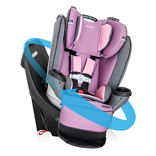 Evenflo Gold Revolve360 Extend All-in-One Rotational Car Seat with SensorSafe (Opal Pink)