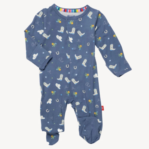 rodeo drive blue modal magnetic parent favorite footie – Magnetic Me
