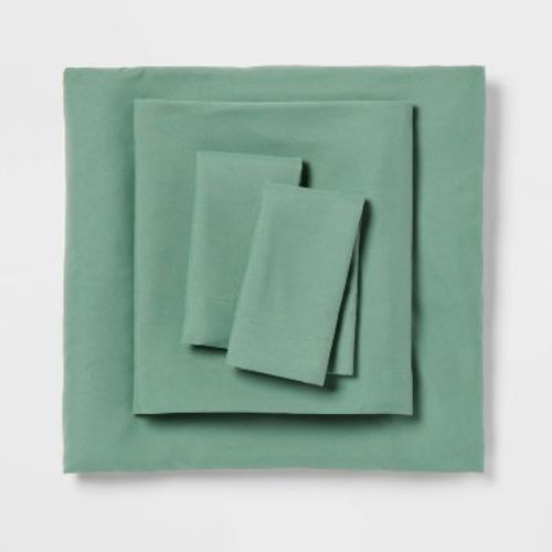 King Microfiber Sheet Set Gray Stripe - Room Essentials™