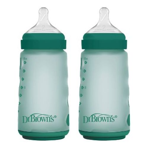 Dr. Brown's Silicone Baby Bottles - Green - 9 fl oz/2pk