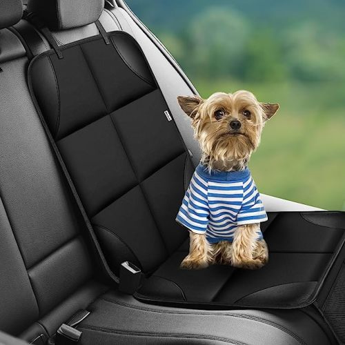 Meolsaek Car Seat Protector for Child Car Seat, 600D Fabric Waterproof Car Seat Cover with Non-Slip Backing, Under Baby Car Seat Protectors for Car Back Seat (No Imprints) - Black-Ⅰ-1pc