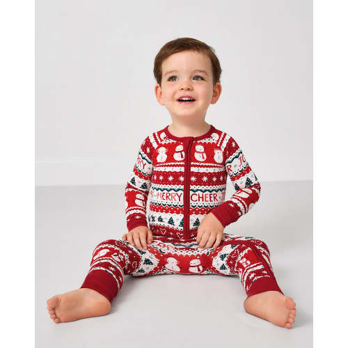 Festive Fair Isle Zippy - Little Sleepies