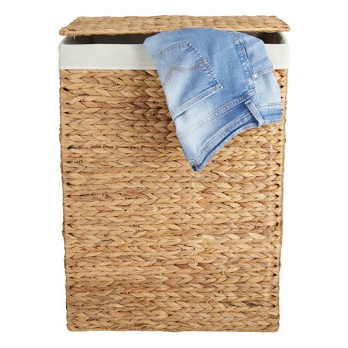 Natural Water Hyacinth Laundry Hamper, Large