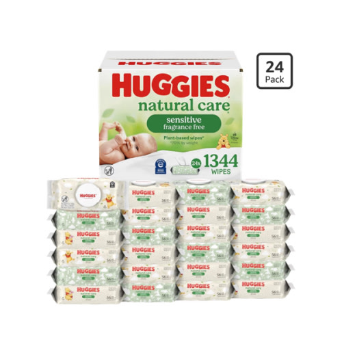 Amazon.com: Huggies Natural Care Sensitive Baby Wipes, Unscented, Hypoallergenic, 99% Purified Water, 24 Soft Packs of 56 (1344 Wipes Total) : Beauty & Personal Care