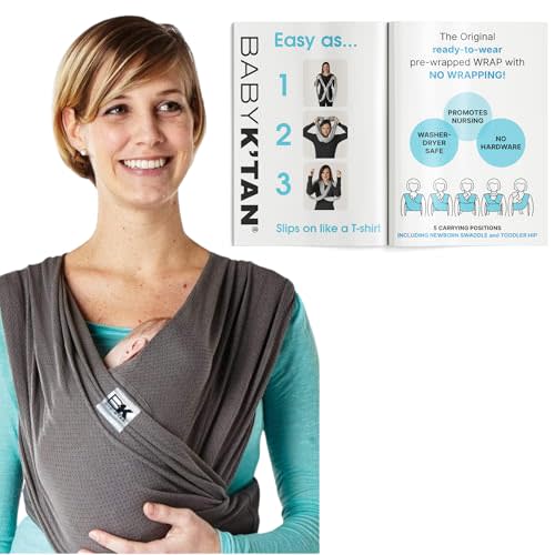 Breeze Baby K'tan Baby Carrier, #1 Easy Pre-Wrapped Baby Sling Gift | Breathable 100% Cotton Mesh | Hands Free Wrap for Infants | No Rings Or Buckles | Newborn to Toddler up to 35lb (See Size Chart)