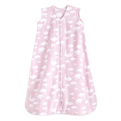 HALO Sleepsack 100% Cotton Wearable Blanket, Micro-Fleece, TOG 1.0, Swans, Medium