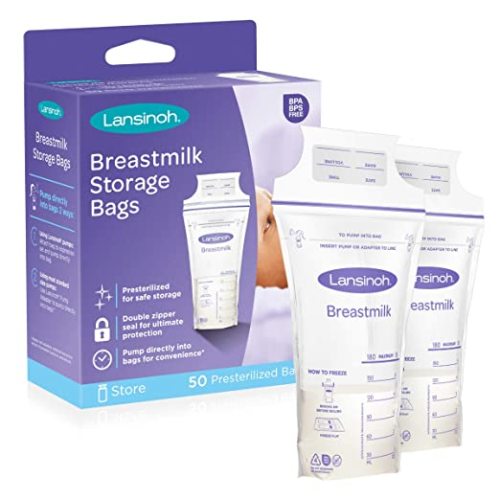 Lansinoh Breastmilk Storage Bags, 50 Count, 6 Ounce Milk Storage Bags - 50.0