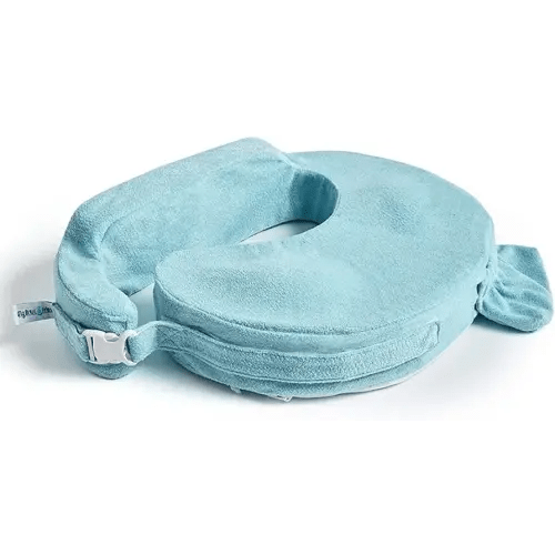 My Brest Friend Nursing Pillow - Deluxe - Enhanced Comfort w/ Slipcover - Ergonomic Breastfeeding Pillow For Ultimate Support For Mom & Baby - Adjustable Pillow W/ Handy Side Pocket, Aqua