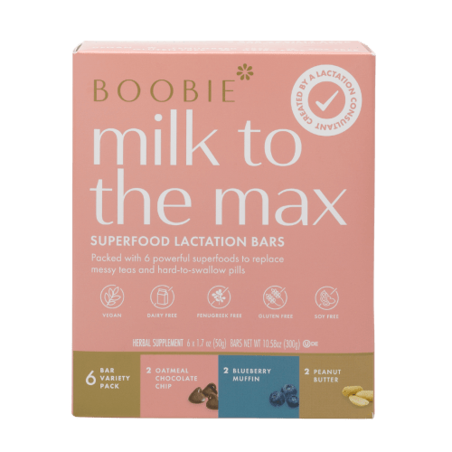 Boobie Superfood Breastfeeding Bars Supporting a Healthy Milk Supply, Variety Pack, (1.7 Ounce Bar, 6 Count)