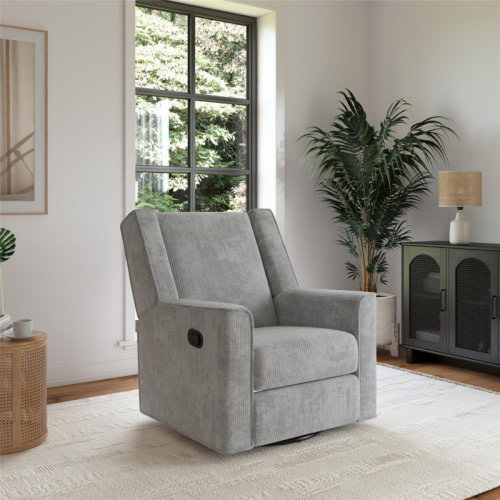 Latitude Run® Elysian Corduroy Swivel Recliner Chair and Glider & Reviews | Wayfair