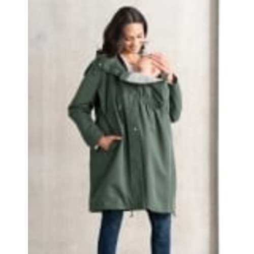 Khaki 4 in 1 Maternity & Babywearing Parka | Seraphine