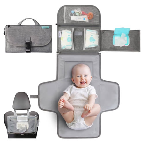 Amazon.com : Kopi Baby Portable Diaper Changing Pad - Baby Changing Pad & Diaper Changer Travel Bag, Smart Design Baby Changing Mat, Portable Changing Pad for Baby - Baby Changing Station, Infant Gift - Grey Arrow : Baby