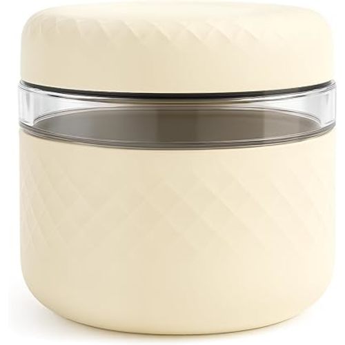24 oz Glass Lunch Bowl Container with Lid | Leak & Spill Proof, BPA-Free, Microwave & Dishwasher Safe, Airtight Meal Prep & Food Storage Jar for Lunch, Salad, Soup, Overnight Oats, Stew, Yogurt