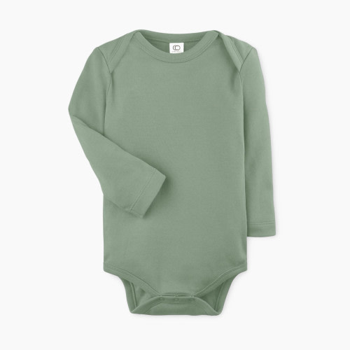 Colored Organics Long-Sleeve Bodysuit - Thyme, 0-3 M