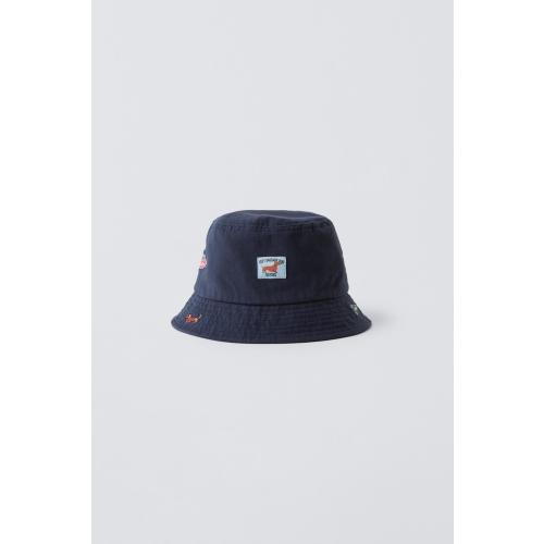 OXFORD PATCH BUCKET HAT - Blue | ZARA United States