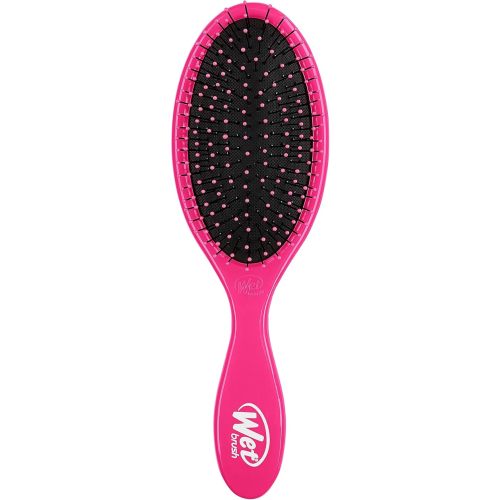 Wet Brush Detangling Brush, Original Detangler Brush (Pink) - Wet & Dry Tangle-Free Hair Brush for Women & Men - No Tangle Soft & Flexible Bristles for Straight, Curly, & Thick Hair