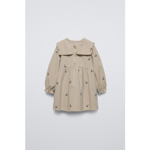 CORDUROY DRESS - Gray | ZARA United States