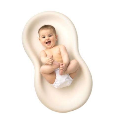 Keekaroo Peanut Changer Baby Vanilla– The Original Made in USA Easy-to-Clean Changing pad and The only Shell Over Foam, Fully Water Repellant
