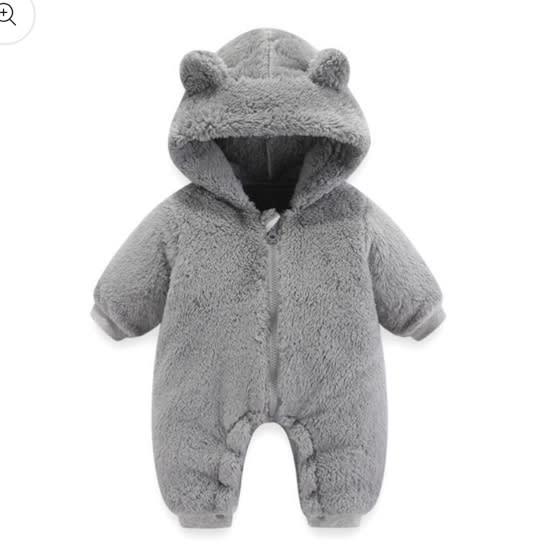 Baby Fleece Onesie Hooded Autumn and Winter – Little Dresser