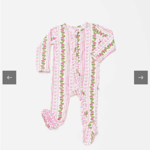 Bowquet of Roses Ruffle Footie