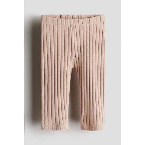 Wide-Ribbed Cotton Leggings