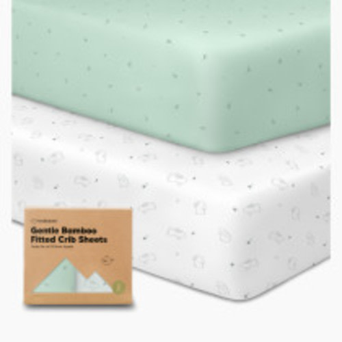 KeaBabies Isla Bamboo Viscose Fitted Crib Sheets - Bunnies