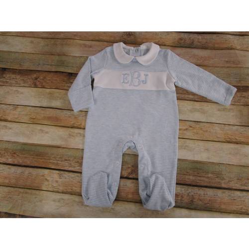 Baby Boy Monogrammed Footie